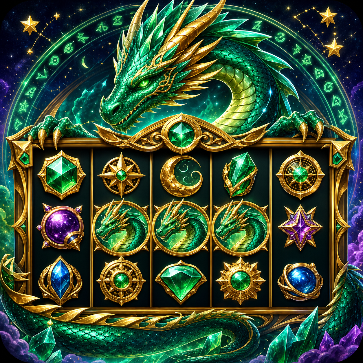 Fantasy dragon themed social slot demo cover